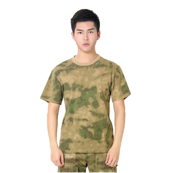 Camiseta de manga corta para hombre, uniforme militar de combate táctico, Camuflaje, Airsoft, combate, desierto, Verano