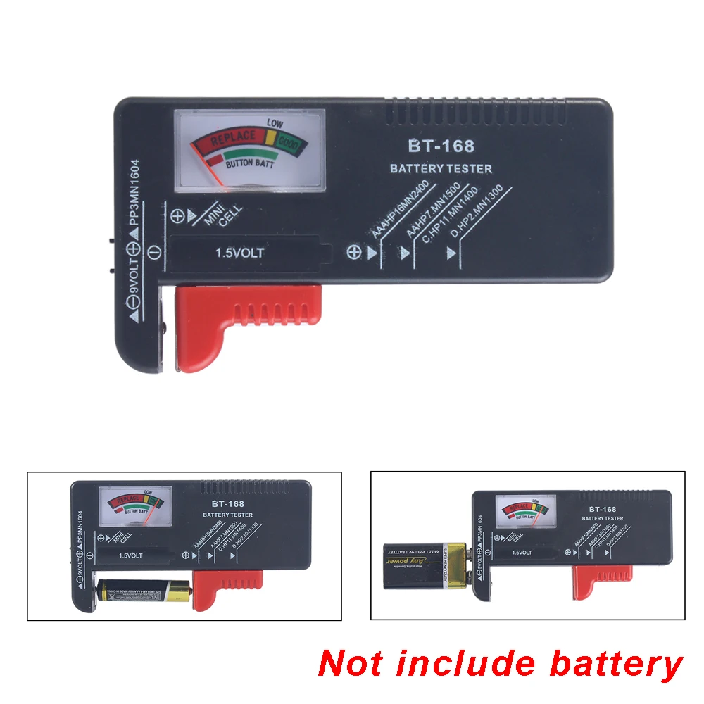 BT-168 بطاريات AA/AAA/C/D/9 فولت/1.5 فولت العالمي زر خلية بطارية اللون مشفرة متر تشير فولت اختبار مدقق BT168 الطاقة