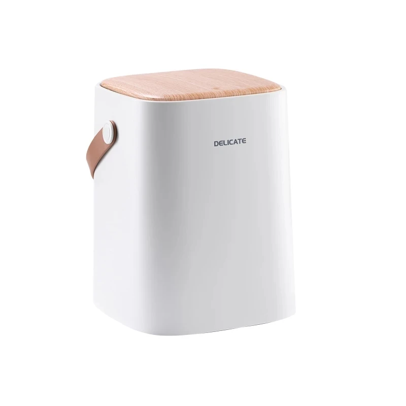 Haushalt Wohnzimmer Schlafzimmer Mülleimer Mit Deckel Kann Erwähnen Holzmaserung Push-typ High-end Klassifizierung Abfall papier Korb