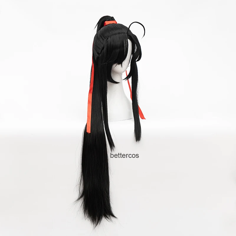 Anime mo dao zu shi o grande mestre do cultivo demoníaco wei wuxian peruca cosplay resistente ao calor perucas de cabelo + peruca boné