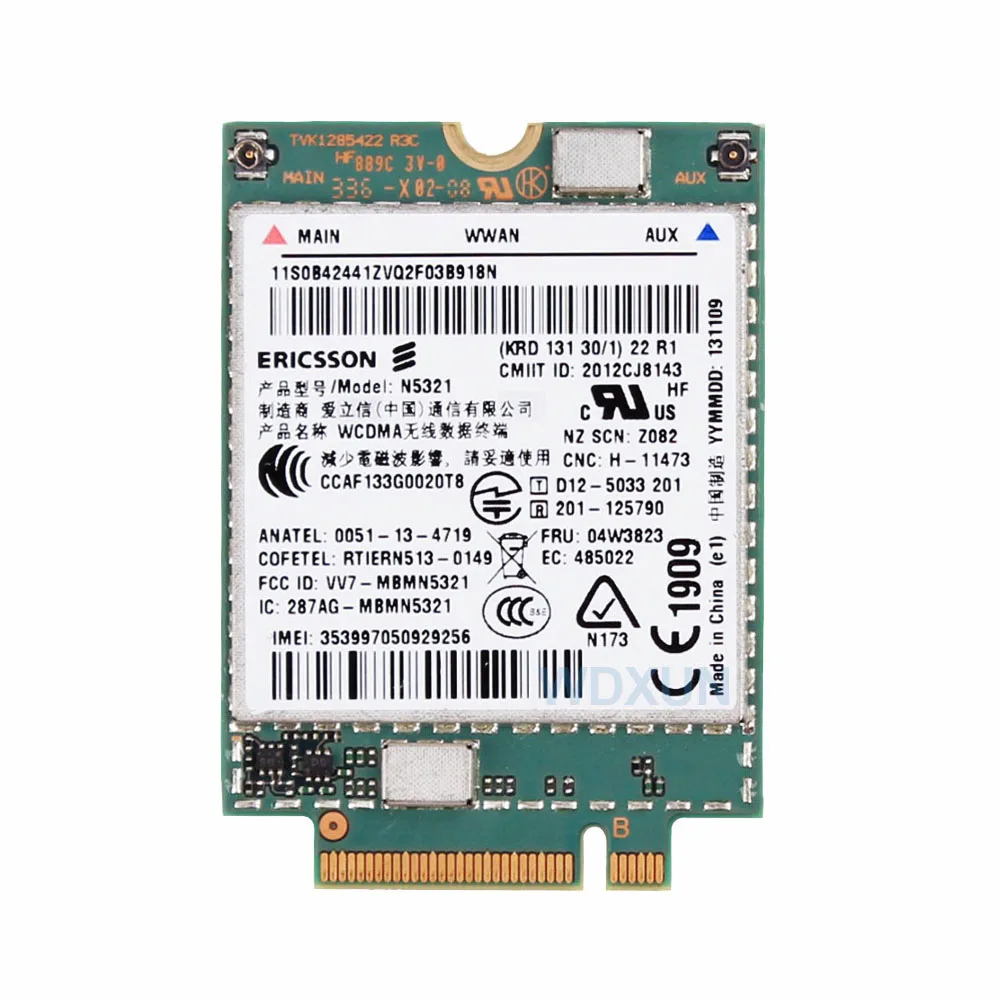 Ericsson N5321 N5321gw FRU 04W3823/04W3842 HSPA+ For ThinkPad new x1 carbon X230s X240S t431s T440 S540 W540 3G Network Card