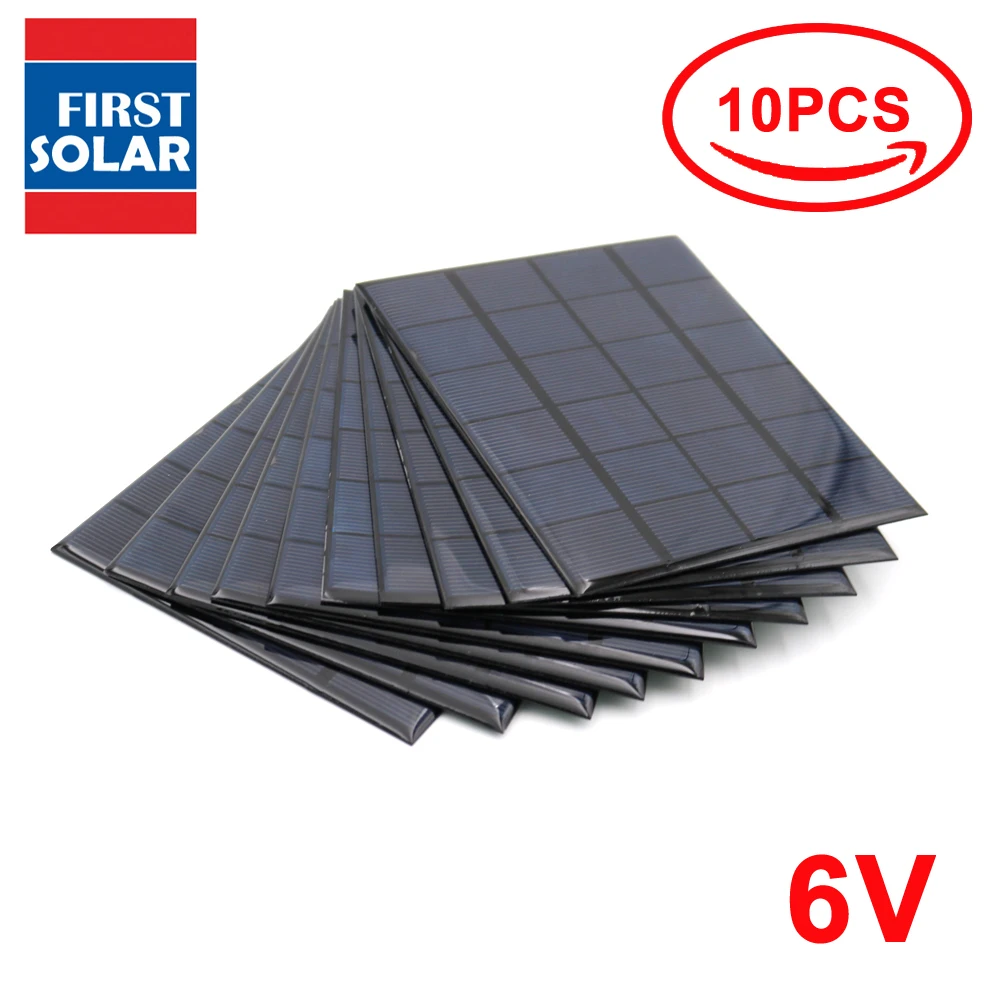 10PCS X DC Solar Panel 6V 100mA 167mA 183mA 333mA 500mA 583mA 750mA Solar Battery cell phone charger portable