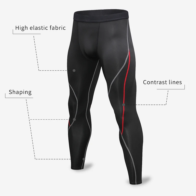 Men\'s Tights Compression Sport Pants Men Running Gym Leggings Training and Joggings Leggings  Soccer Tights Sports Pants for Men