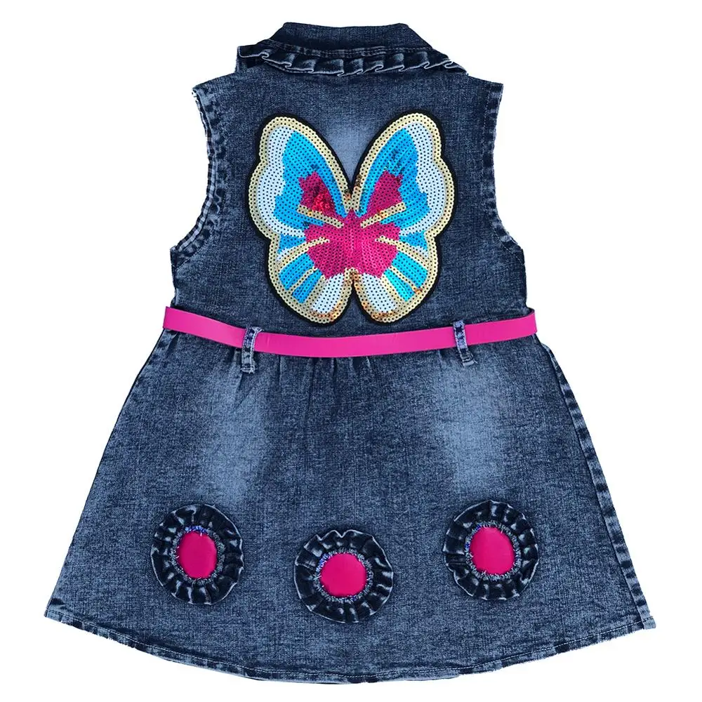 3-6Years Children Kids Little Girls Denim Vest Dress Jacket Spring Autumn Vest Coat