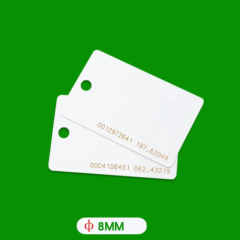 100pcs RFID ID Card 125khz  Access Control Card Time And Attendance With Hole TK4100/EM4100