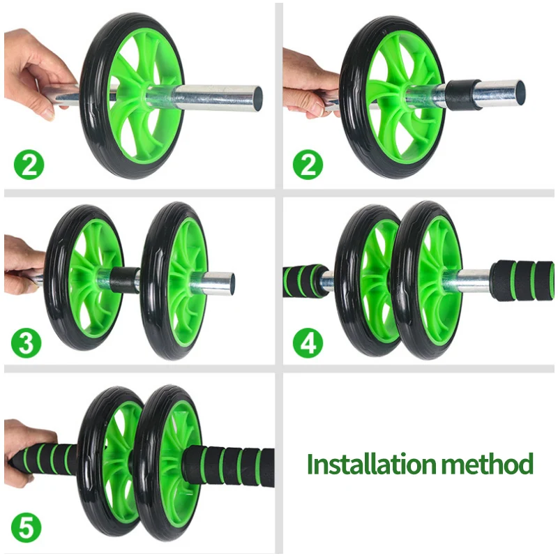 Sports Gym ABb Roller Abdominal Wheel Rollers With Mat Fitness Equipment Home Body Building Wheels Exercise Holder Mute X250B