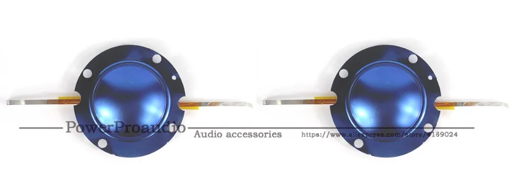 2 peças 32mm eletro voz azul diafragma de titânio 8 ohm bobina de voz de fio plano de alumínio para alto-falantes dh2010 dh3 2010a