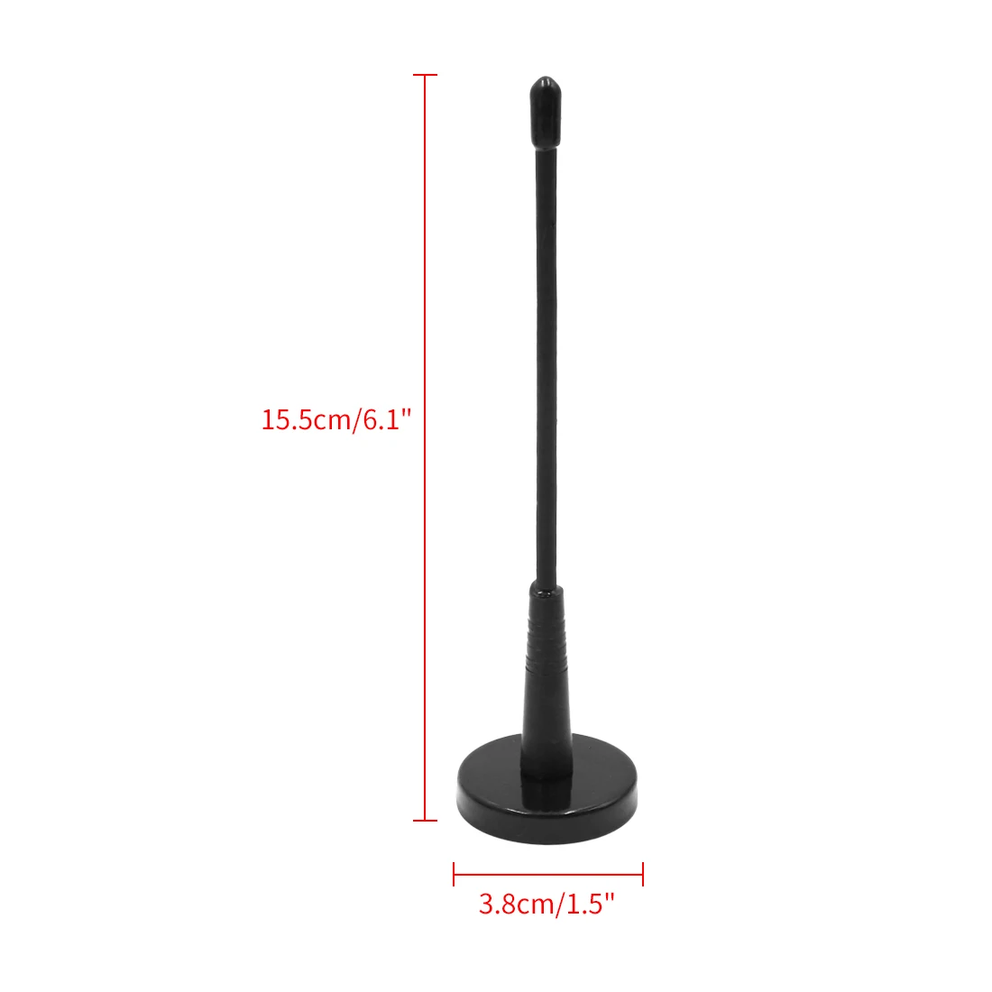 X Autohaux 10cm 15.cm 17cm Height Black Plastic Self-adhesive Base Decorative Antenna Aerial for Car