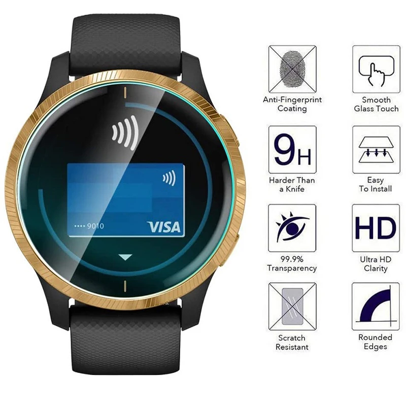Garmin Venu 스마트 워치 용 3pcs 소프트 하이드로 겔 투명 보호 필름 가드 보호 전체 화면 보호기 커버 (유리가 아님)