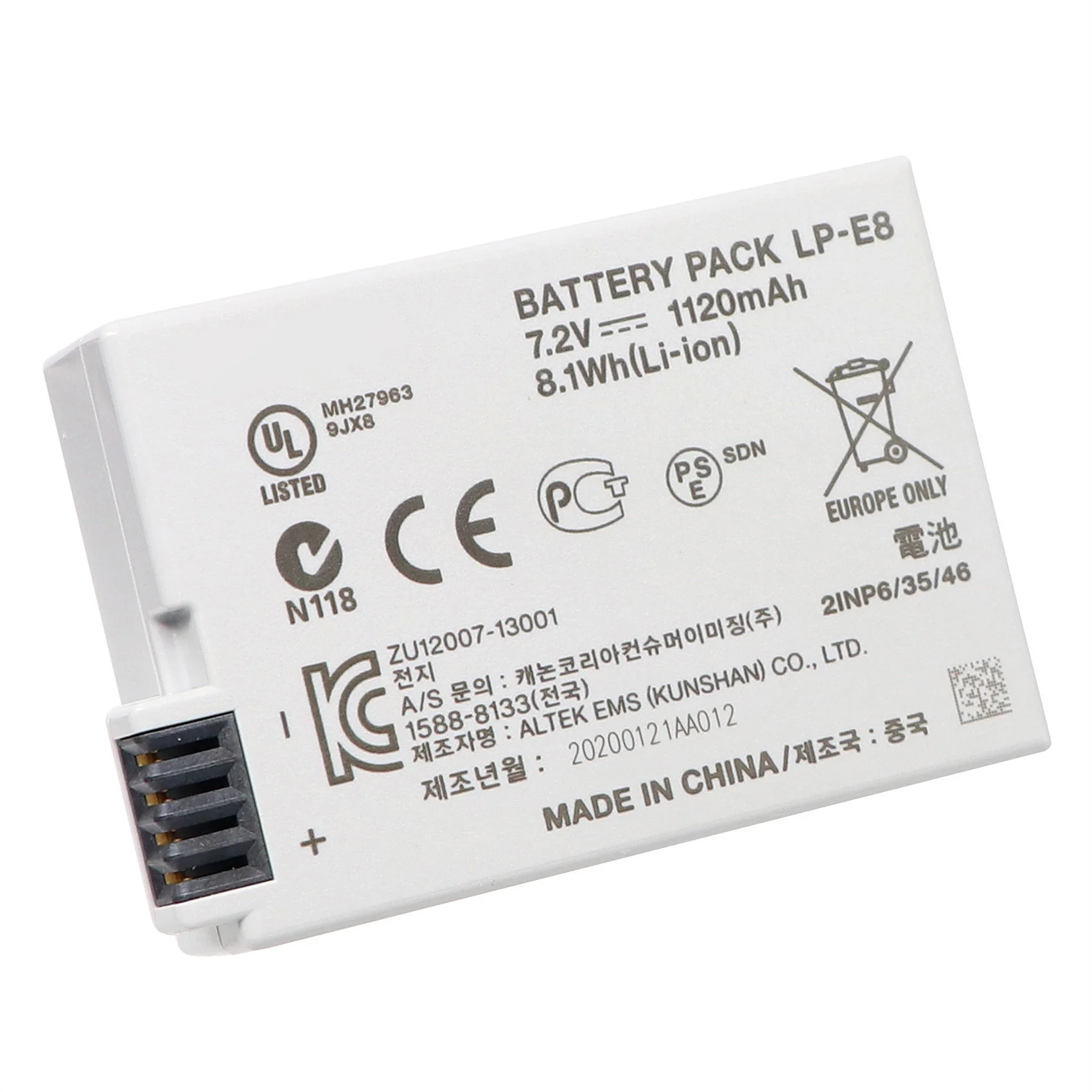 Original LP-E8 Camera Battery LC-E8E Charger for Canon EOS 550D 600D 650D 700D Rebel T2i T3i T4i T5i SLR X4 X5 X6 X6i X7i Camera