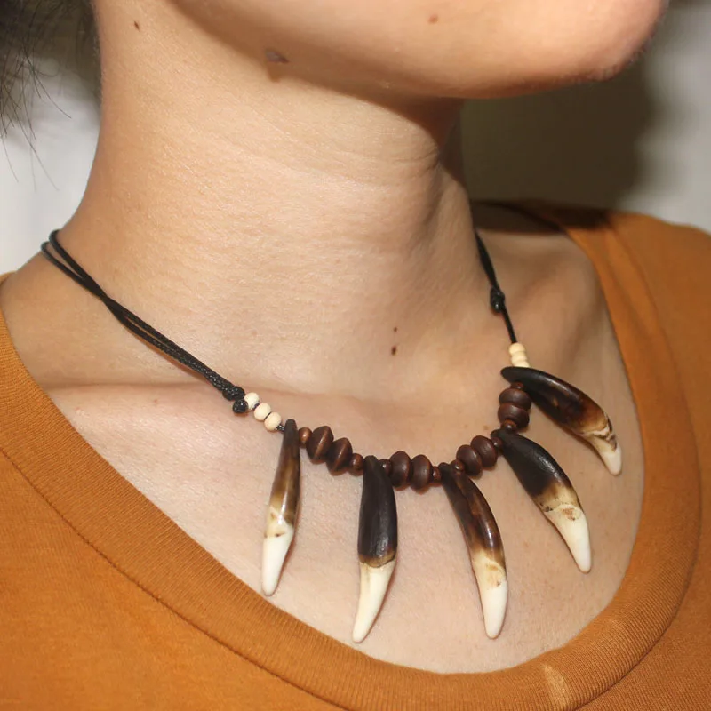 Wolf Teeth Necklace Indian Jungle Bless Personality Accessories Fashion Jewelry