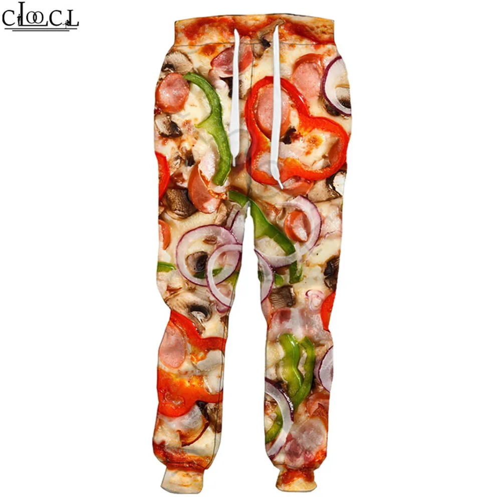 CLOOCL męskie spodnie dla smakoszy kiełbasa Pizza 3D drukowane kobiety odzież Unisex odzież sportowa modne spodnie dresowe casualowe w stylu Streetwear spodnie