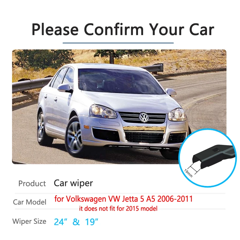 for VW Jetta A5 5 MK5 2005~2011 Car Wiper Blade 2PCS  2006 2007 2008 2009 2010Front Windscreen Wipers Car Accessories Goods