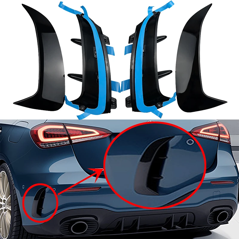 Für Mercedes Benz A-Klasse W177 Fließheck A180 A200 A220 A250 A35 2020+ Hinten Vorne Stoßstange Spoiler Aufkleber Fender Canards Fins – Detail 8