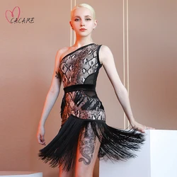 Latin Dress Women Fringe Salsa Tango Flapper Costume Latina Dance Competition Dresses Tassel D1086 CACARE