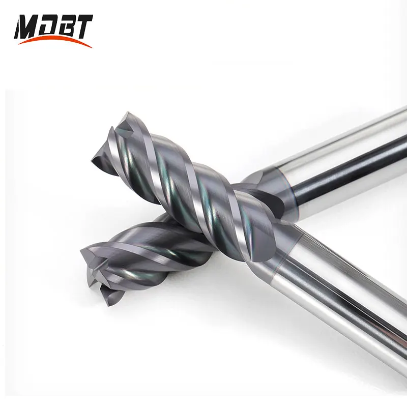 Fresa in metallo duro HRC45 utensili da taglio in lega di tungsteno acciaio 4 flauti 2 flauti 4mm 5mm 6mm 8mm 12mm fresa