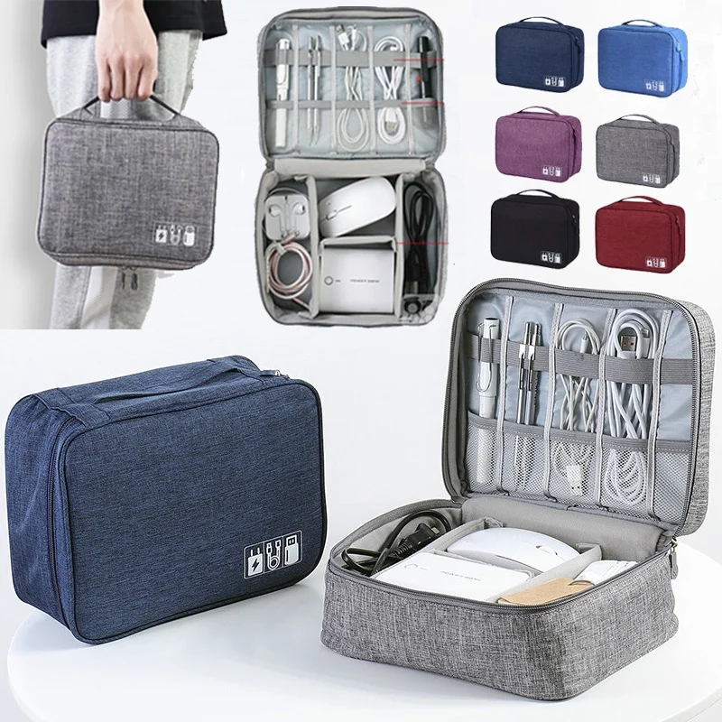 

1pc Multi-function Digital Product Storage Bag Portable USB Cable Earphone Charger Storage Bag