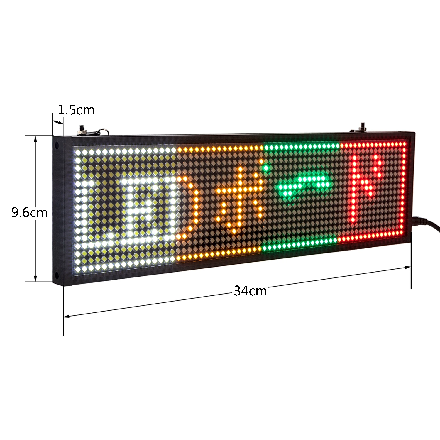 P5 34cm SMD RGB LED Screen Wifi Rolagem Tela de exibição para publicidade Retângulo Placa de sinal Loja Neon Open Sign Board