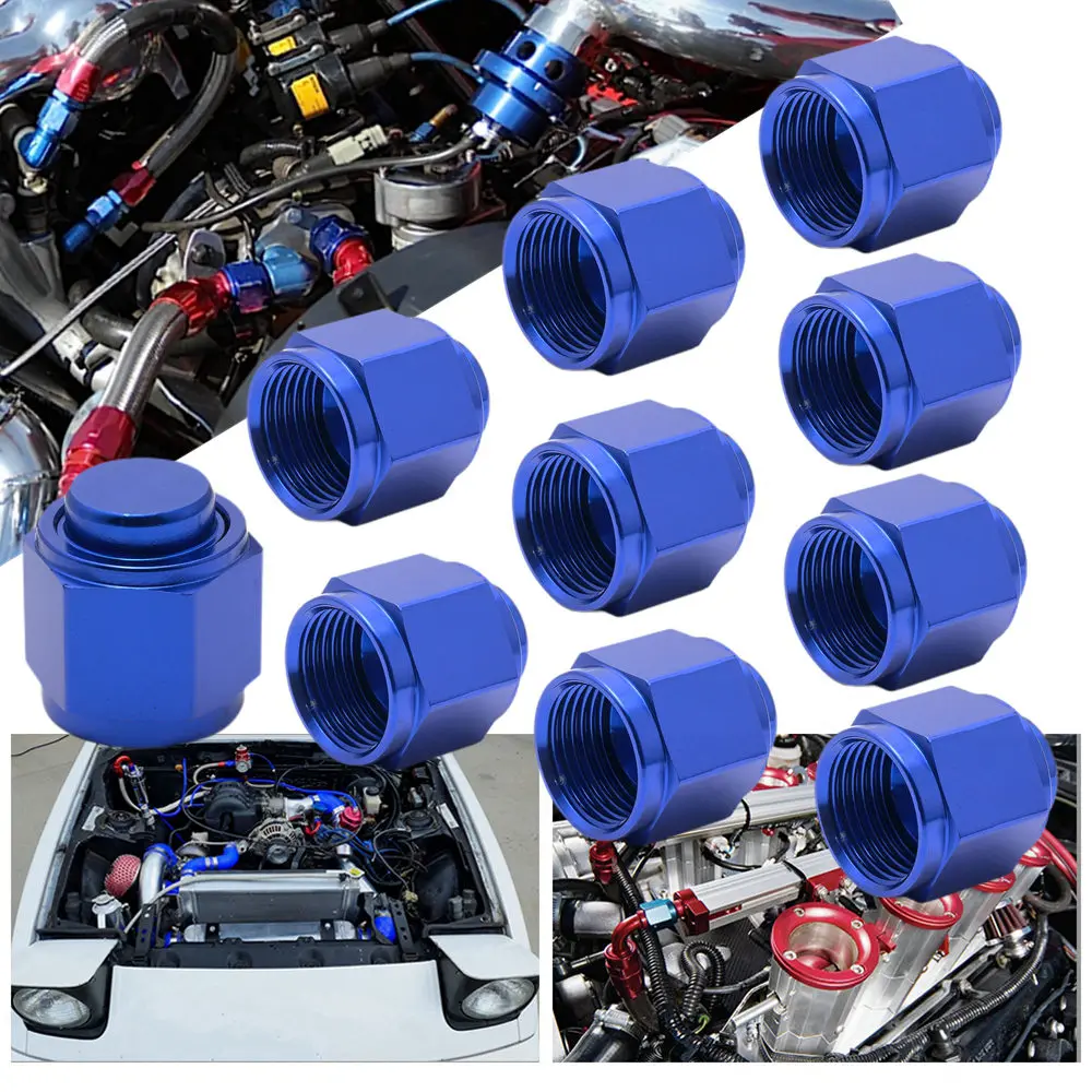 EPMAN 10PCS Fuel Oil Adaptor 10AN Female Thread Flare Cap Block off Fitting For AN10 Male Fitting or Fuel Pump EPJTAN10MD