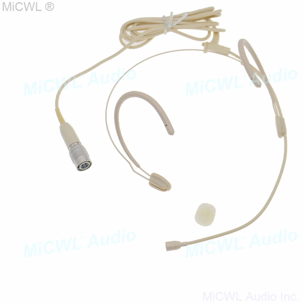 Mikrofon Headset Omnidirectional untuk sistem nirkabel Audio-Technica 4Pin kondensor kualitas tinggi