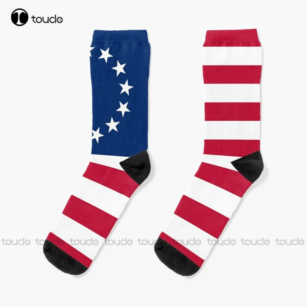 

Betsy Ross Old Glory American Usa Flag Socks Socks For Womens Personalized Custom Unisex Adult Socks Popularity Holiday Gifts