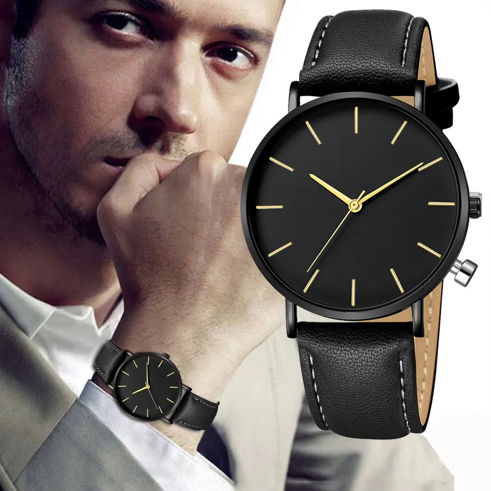 2021 New Best Selling Products Dropshipping Leather Strap men Quartz Watch erkek saatleri Relogio Masculino Male Clock