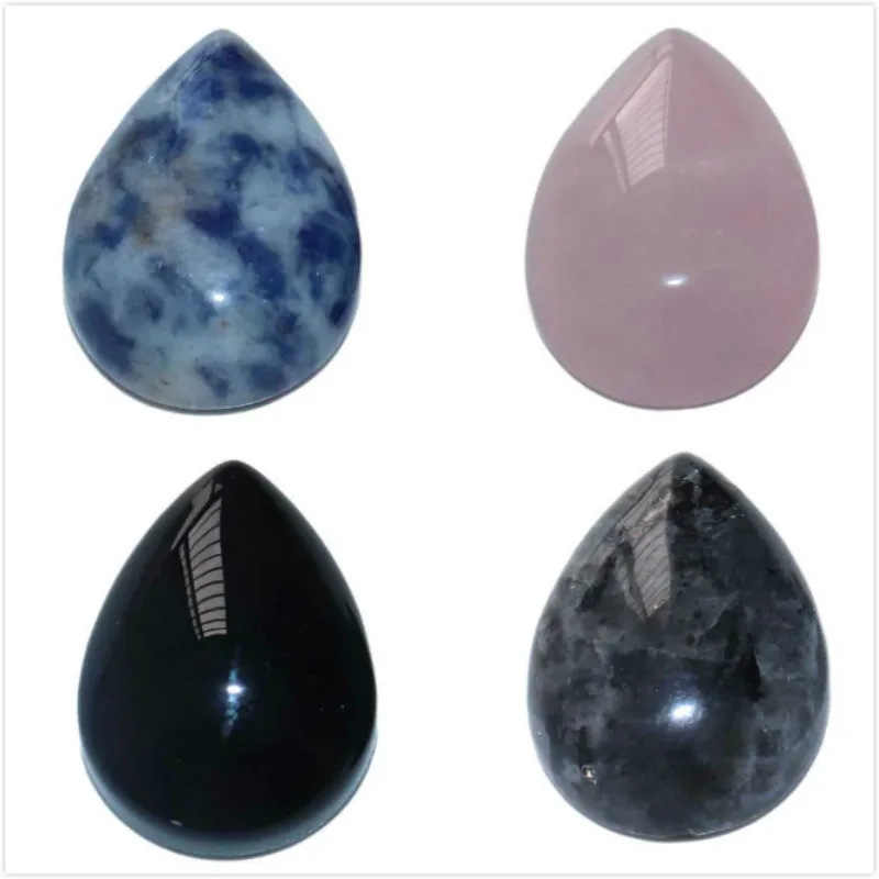 10pcs/lot 8 10 12 14 16 18 20mm CAB Cabochon Natural Stone Water Drop Shape Beads For DIY Jewelry Making Agates Diy Necklace