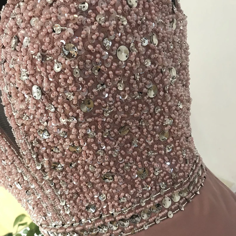 Dostosowana seksowna suknia wieczorowa z odkrytymi plecami, długa 2020V szyja zroszony szyfonowa damska suknia na formalną imprezę sukienka na studniówkę Robe De Soiree Sparkly