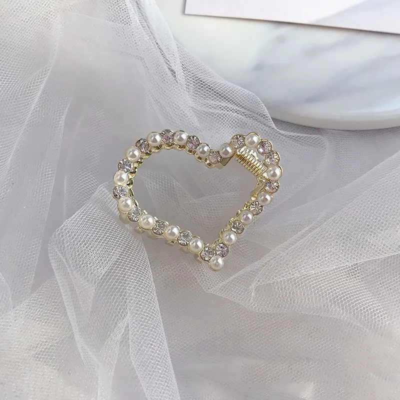 New Luxury Pearl Rhinestone Grab Clip South Korea Bangs Clip Hair Clip Hairpin Diamond Hairpin Hairpin Women Barrette Hair Claw