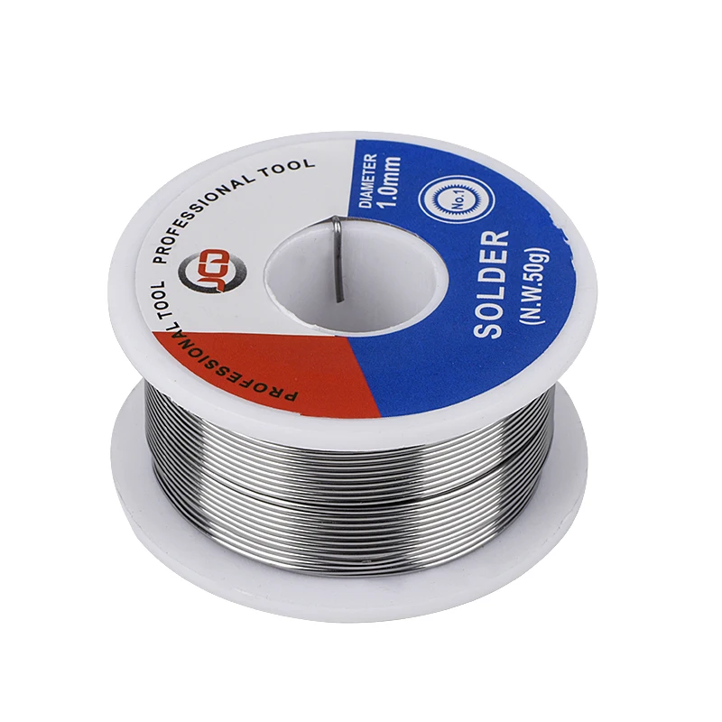 JCD Solder Wire Roll 0.6/0.8/1.0/1.2/1.5 MM 60/40 FLUX 2.0% 45FT Tin Lead Tin Wire Melt Rosin Core Solder Soldering Wire  50g