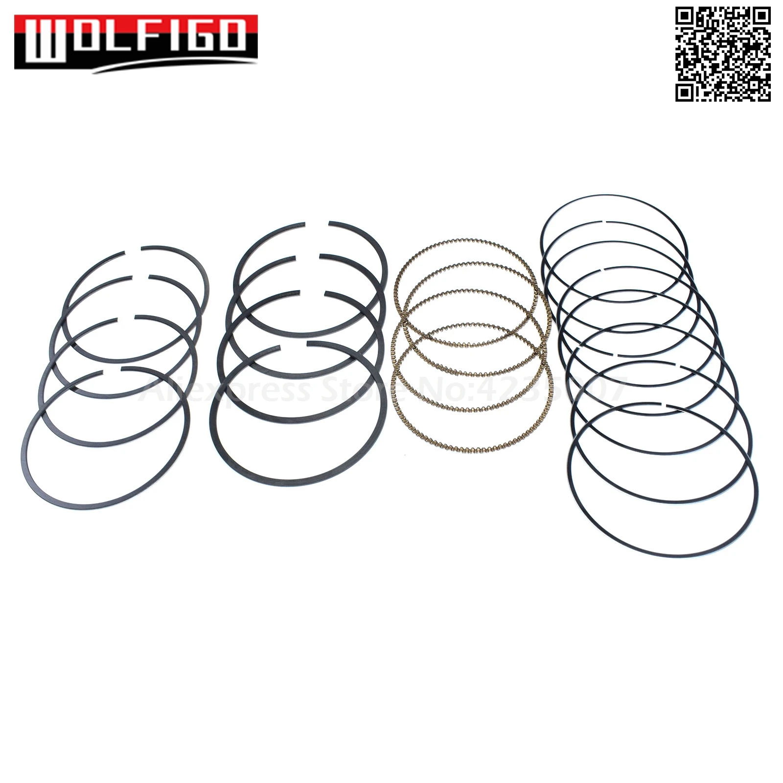 WOLFIGO New Piston Rings 82.5mm STD For VW Jetta GTI Tiguan AUDI A3 TT SKODA 06H198151J,06J 198 151 B / C / E / F / P,06H198151C