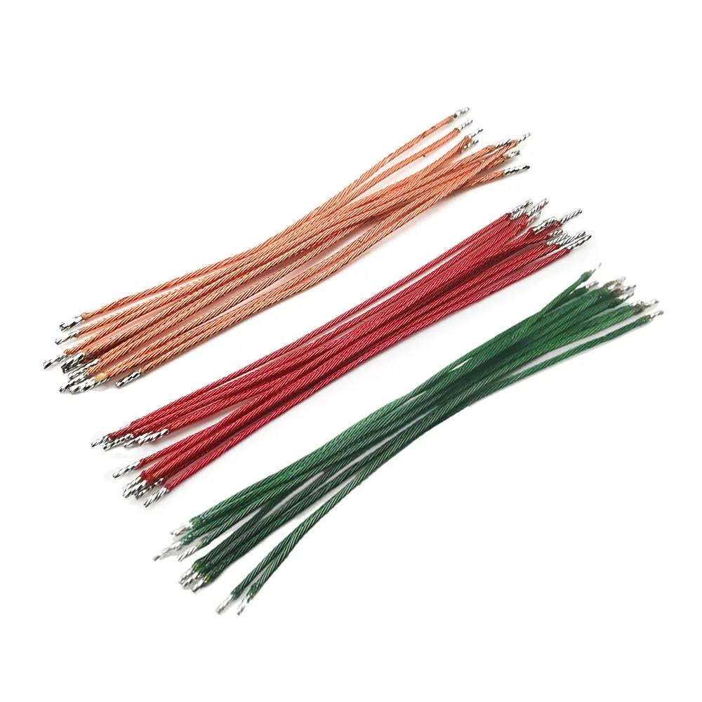 100 Stück vorverzinnte Litz-Drahtkabel mit IEM-Buchse, Schweißdraht, 5N OFC, Sauerstofffreies Kupferkabel, 30 mm – Detail 2