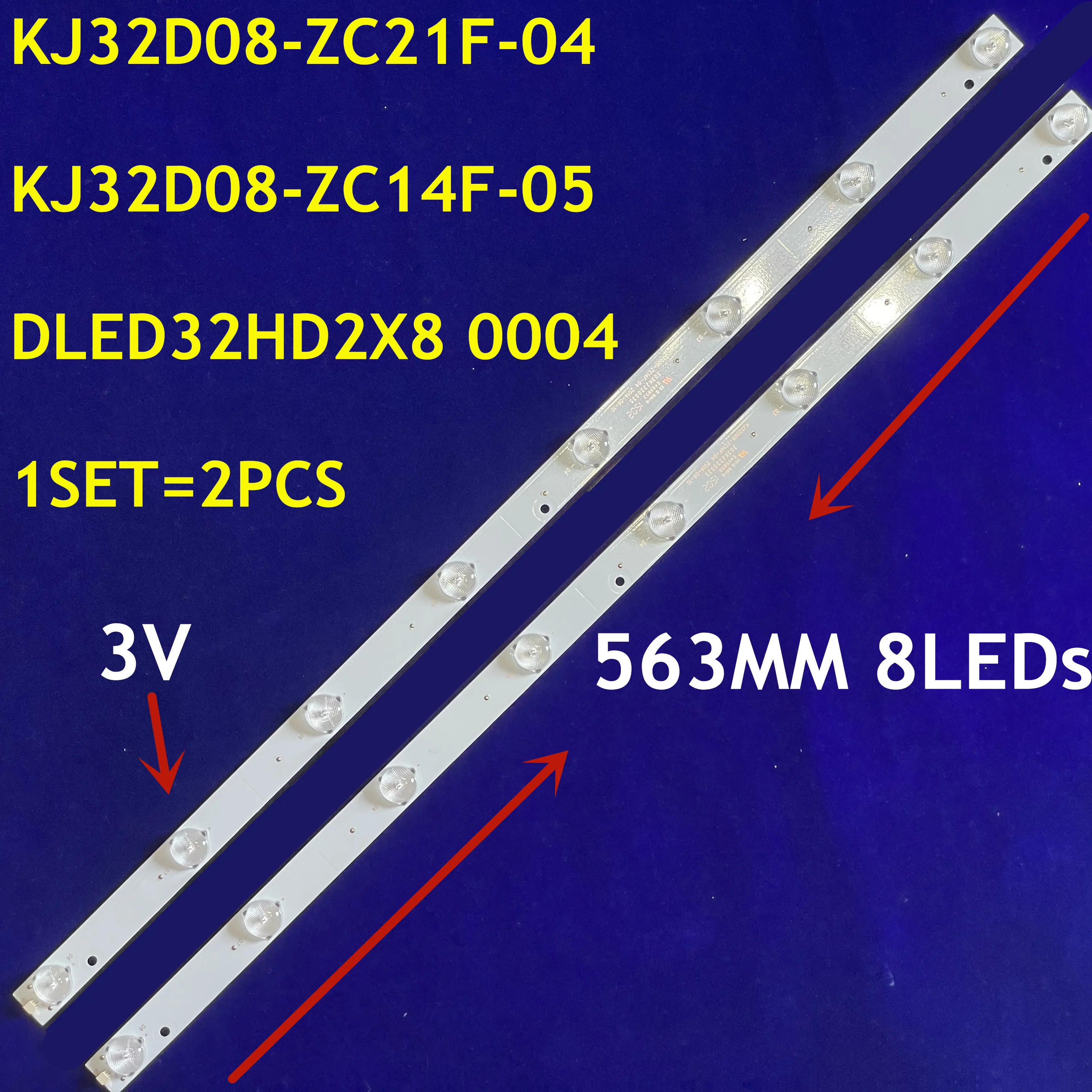 Tira de luces LED de iluminación trasera, accesorio para piezas, MK-8188, 303KJ320038, E32D1900, KJ32D08-ZC21F-05, LED32HD700, LED32HD690, ML-3408AML-3215Y, 30 DWB-3219A