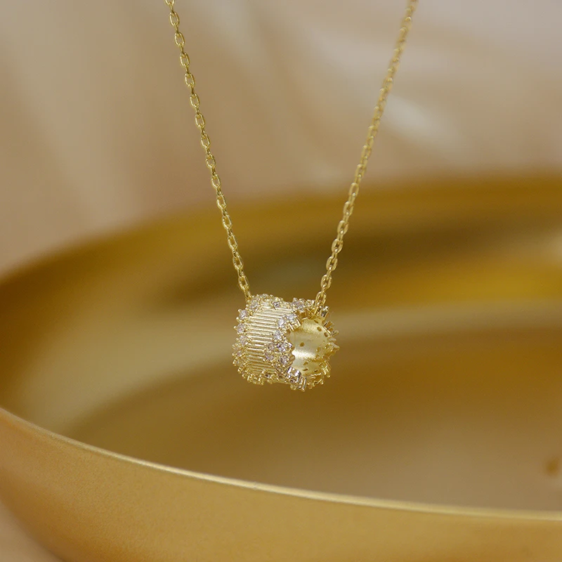 Ins Hot Sale Top Quality Delicate Necklace for Women Luxury Zirconia CZ Colar Wedding Pendant Jewelery Birthday Gift Accessories