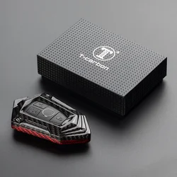 For Mercedes Benz C E S M Class Auto Remote Smart Key Shell Fob Case Cap Cover Real Carbon Fiber Black/Silver/Red Keychain Cap