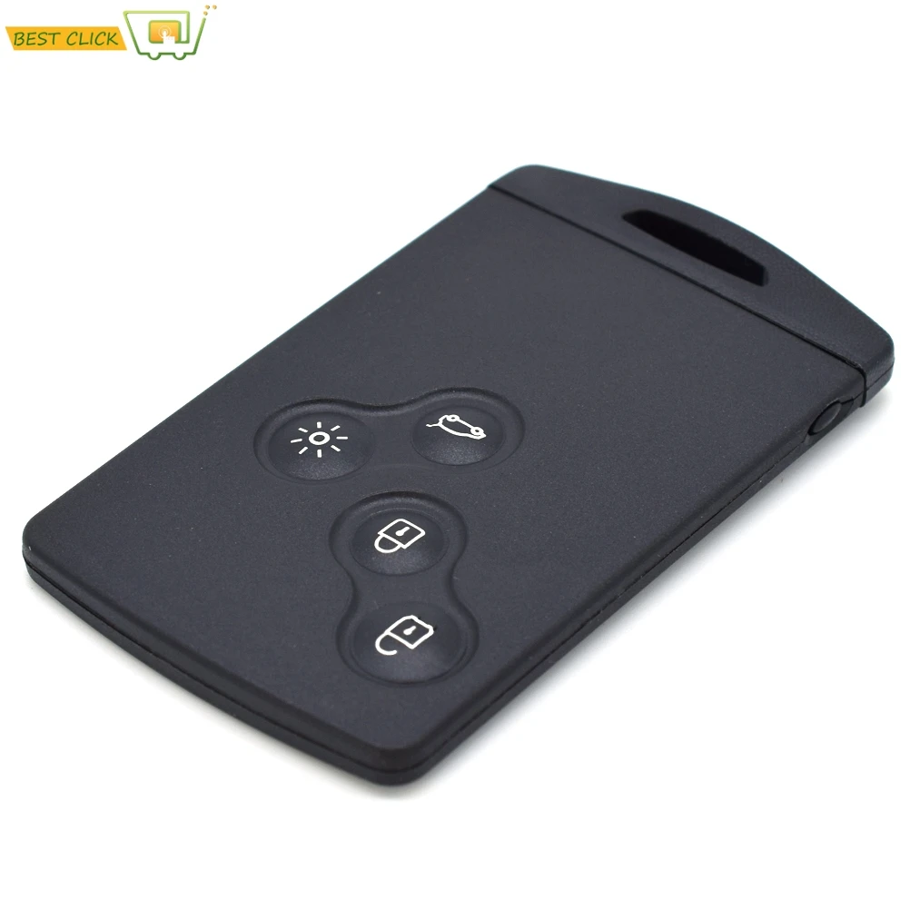 4 Button Smart Key Card Remote Key Shell Case Fob For Renault Laguna Megane Clio 2 3 Sandero Twingo With Insert Small Key Blade