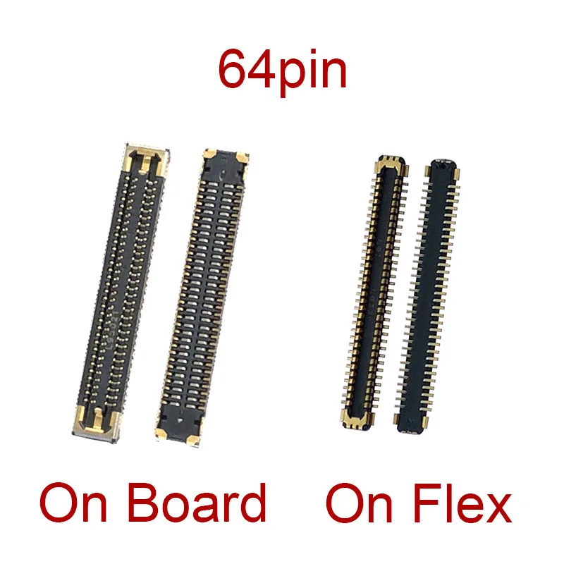 5Pcs 64Pin LCD Display Screen FPC Connector On Motherboard For Samsung Galaxy Note 10 Plus N976B/N N9760 N976 Q U V N970F N971N