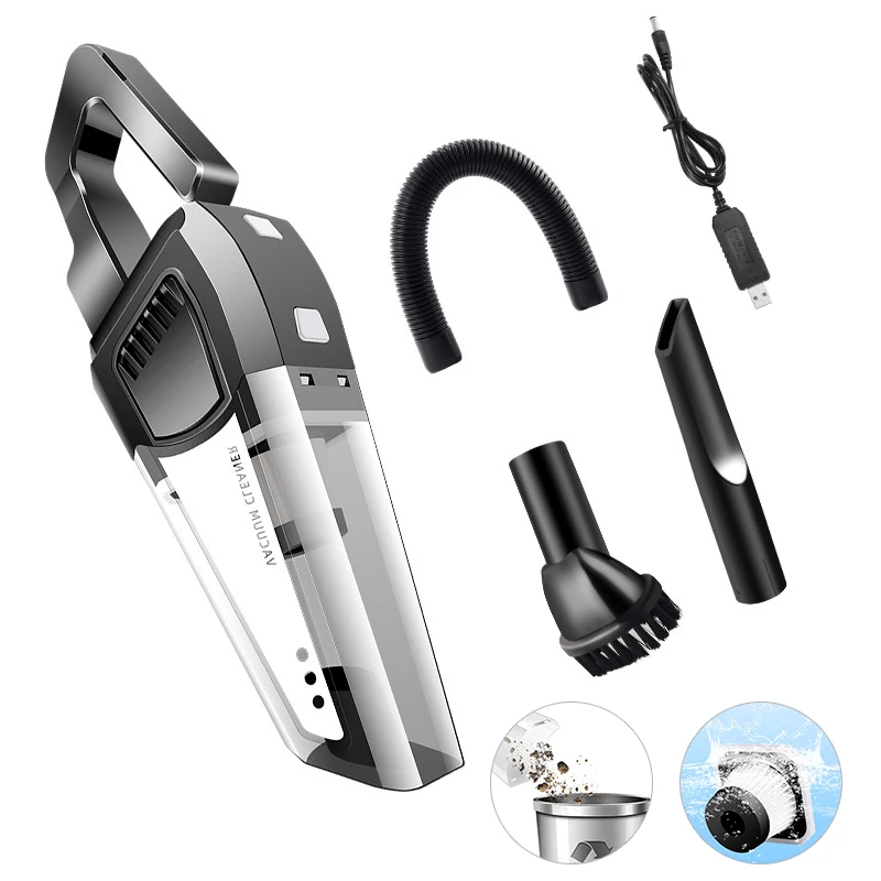 Car Vacuum Cleaner 120W 4500Pa High Suction for Car Low Noise Handheld Auto Portable Wet and Dry For Car Home Computer Cleaning