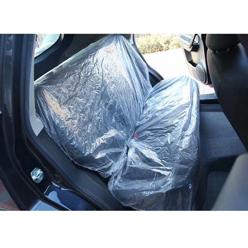 Universal car disposable PE plastic soft rear seat cover, automotive plastic anti-fouling seat cover waterproof