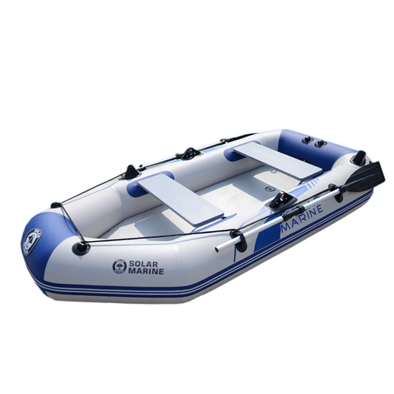 SolarMarine Gommone portatile in PVC per 3 persone Barche gonfiabili da 230 cm Pesca Kayak Canoa Tappetino ad aria Fondo con accessori