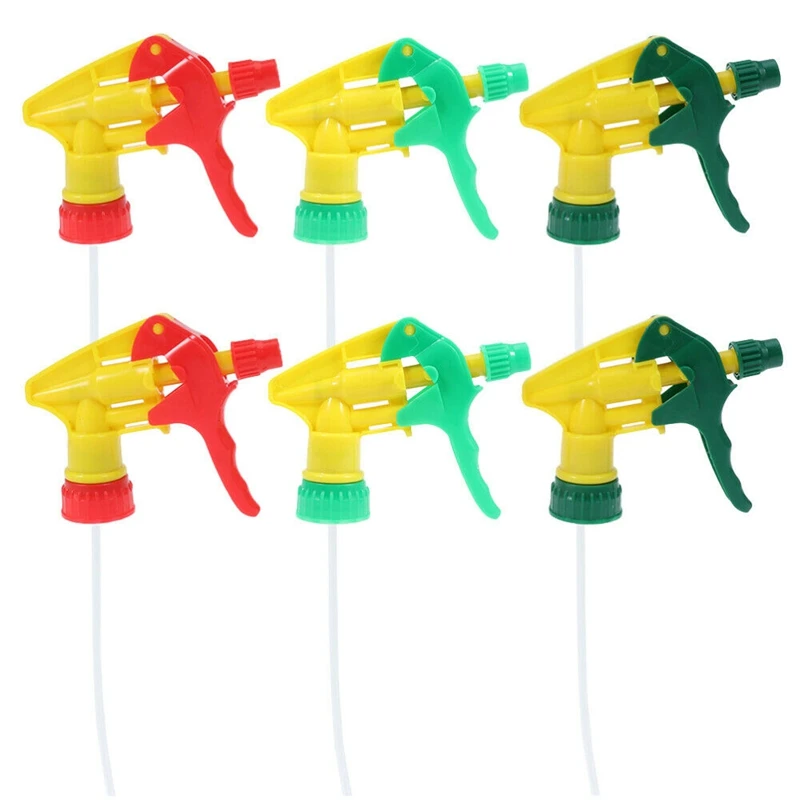 6 Pcs Heavy Duty Chemical Resistant Trigger Sprayer Spray Bottle Nozzle Head Promotion