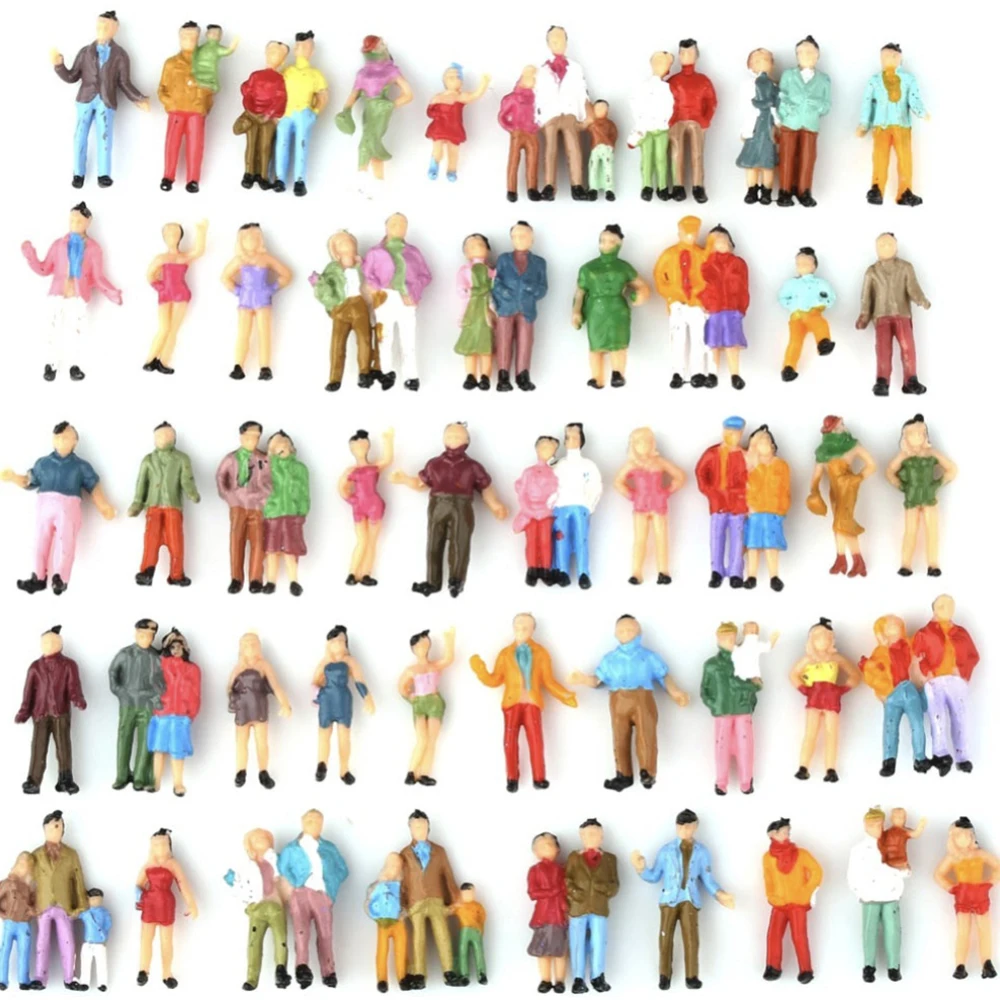 10 Or 25pcs/lot Model Railway Painted Mixed People 1:87 Scale Train Railway Mixed Painted Figures Assorted Poses For Layout