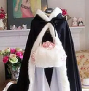 Pearl Satin Hooded Cloak Cape with Flowing Train Cosplay Satin Lined too! Satin Hood Cloak Wedding Wrap Halloween Costumes Medieval  main image 3