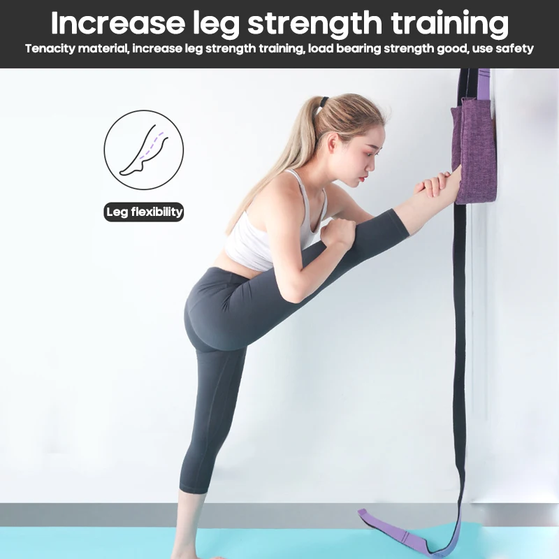 Adjustable Aerial Yoga Strap Hammock Stretching Anti-gravity Inversion Ballet Exercises Door Flexibility Stretching Leg Belt