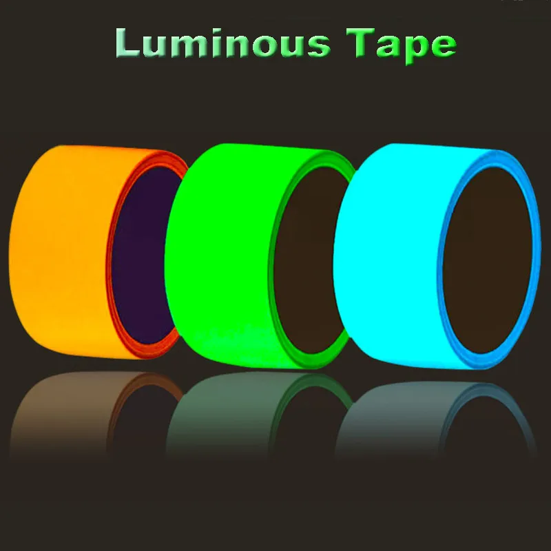 Green/Blue Luminous Tape Self-adhesive Glow In The Dark Stickers Fluorescent Emergency Safety Stage Sticker Tape Home Decoration