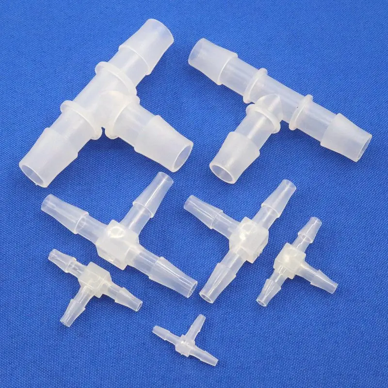 200~5pcs 1.6-15.8mm PP Hose Tee Connector Aquarium Fish Tank Hose Fittings Air Pump Aerator Garden Water Connectors