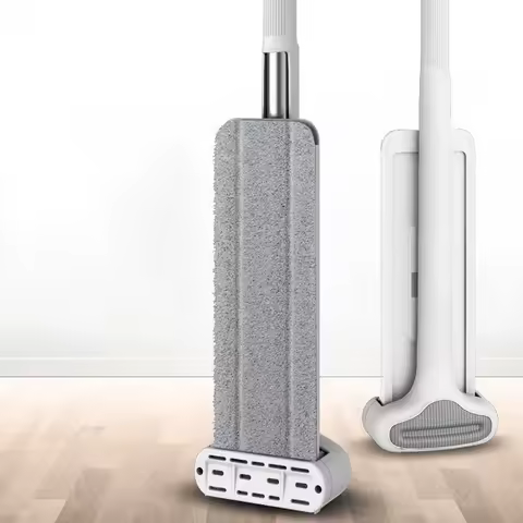 Mmagic esfregão para limpeza de piso, esfregão vertical com rotação de 360 ° para limpar a casa, fácil limpeza da casa