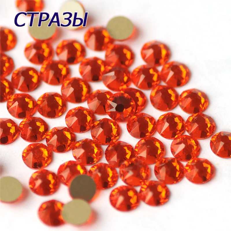 

Hyacinth Non Hotfix Glass Rhinestones Xirius Flatback Sewing&Fabric Garment Accessories Orange Adhesive Jewelry Crystal Stones