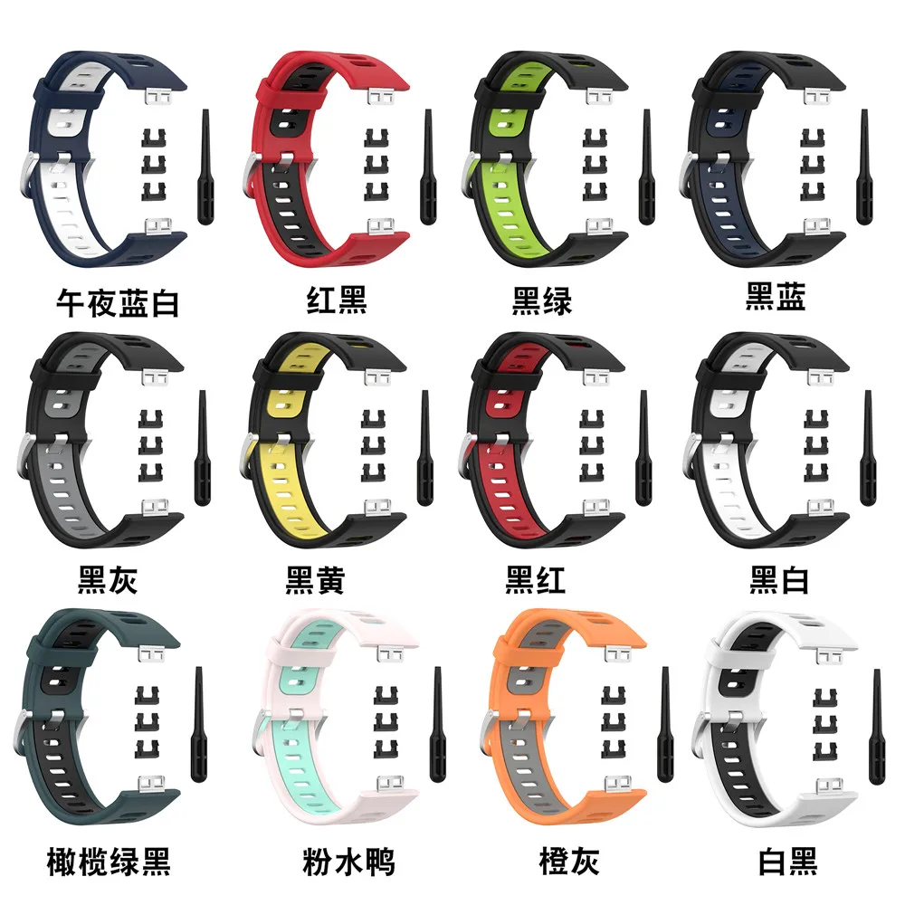 Behua cinta pulseira para huawei relógio apto substituição pulseira com ferramenta esportes macio silicone correa acessórios cinto pulseira