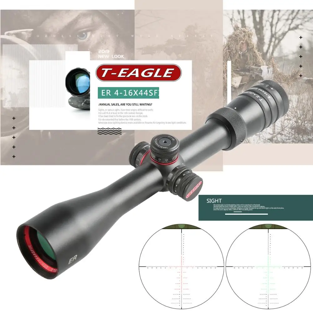 T-Eagle SFIR 4-16X44 Scope Lateral adjustment Hunting Riflescope Optical Sights Side Focusing Rifle Sight Sniper Scope